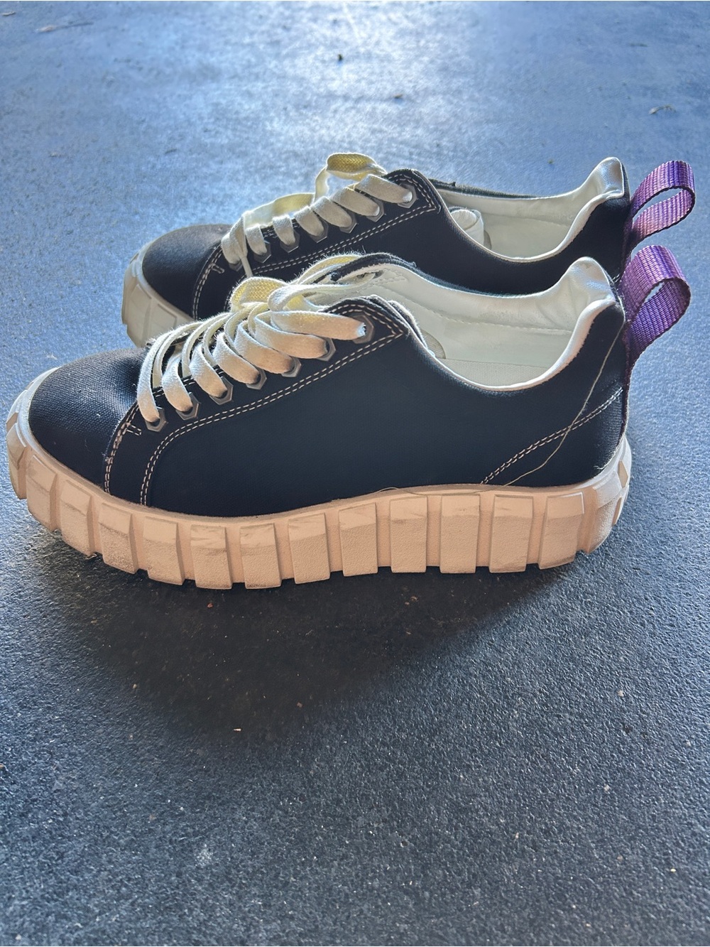 Eytys Odessa Black and White Platform Sneakers